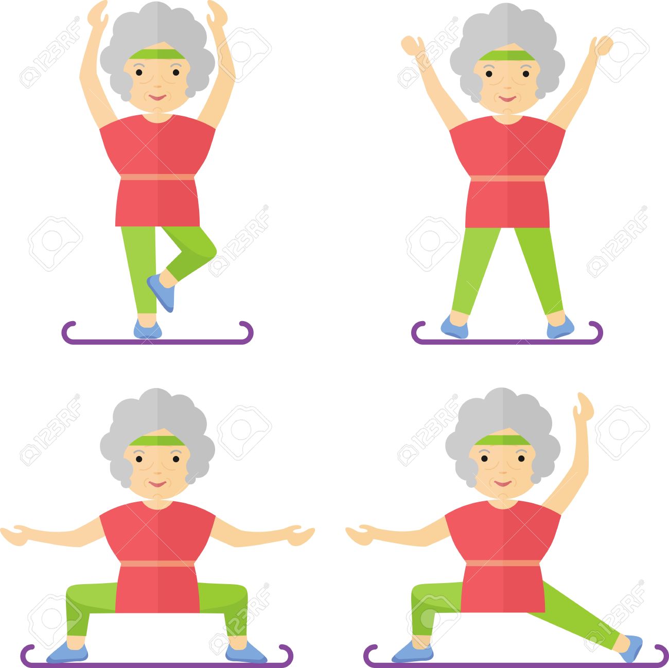 55847523-An-elderly-woman-practices-yoga-Exercises-for-the-body-The-legs-and-arms-Classes-at-the-gym-or-in-th-Stock-Vector