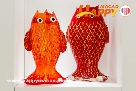 Murano_Art_Glass_Double_Fish_Red