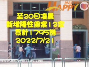 7月20日新增陽性個案