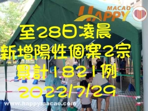 7月28日新增陽性個案2例